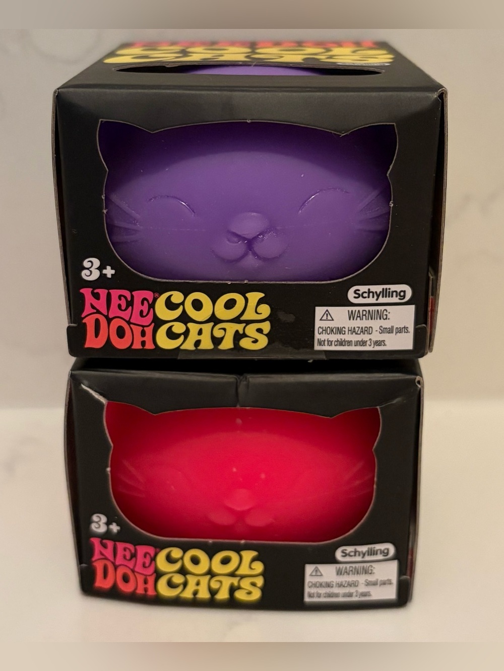 Schylling NeeDoh Cool Cats - Purple & Pink